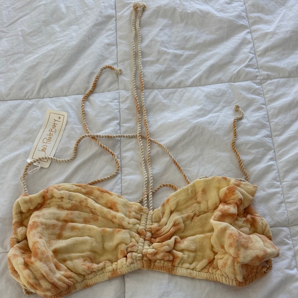 Jen's Pirate Booty Tie-Dye Bandeau - Yellow and Tan - Picture 1 of 1